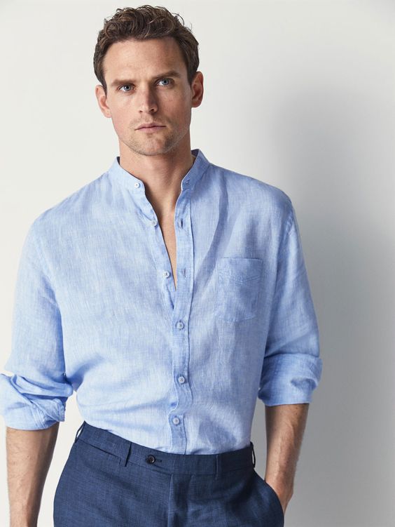 Outfit camisa sales cuello mao