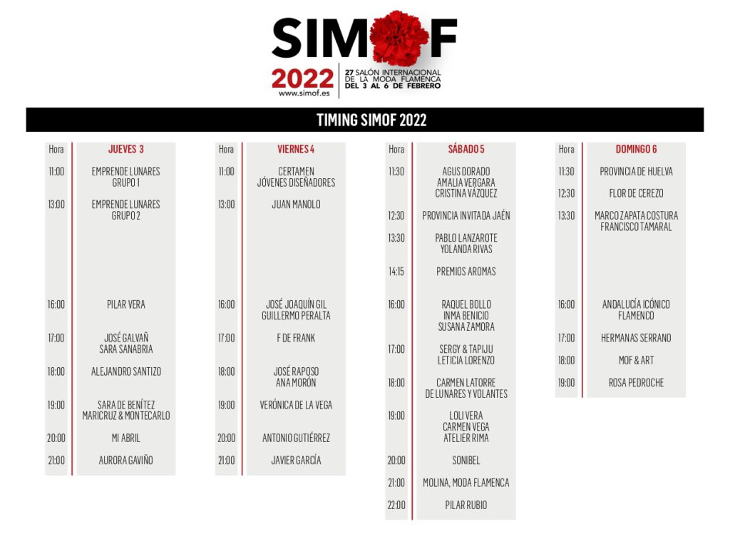 Timing SIMOF 2022 (1)